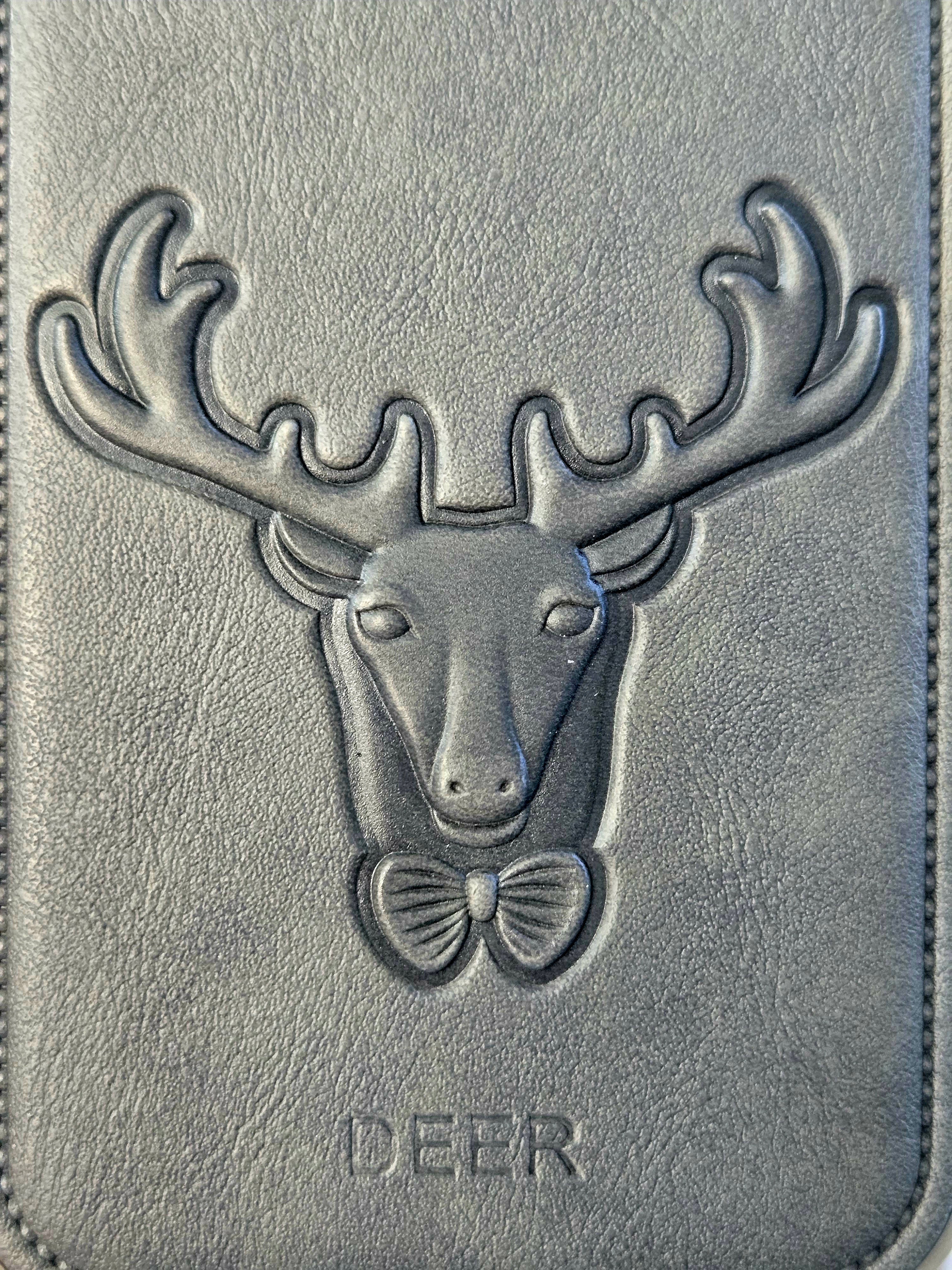 Deer Designer Leather Finish Mobile Cover