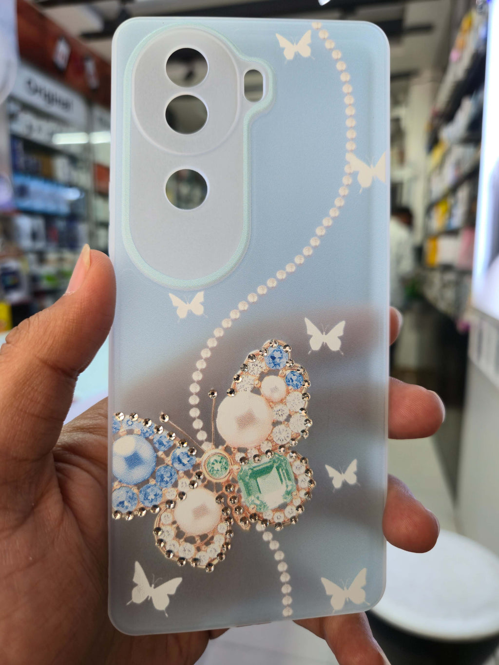 Butterfly Diamond Case Cover (Vivo)