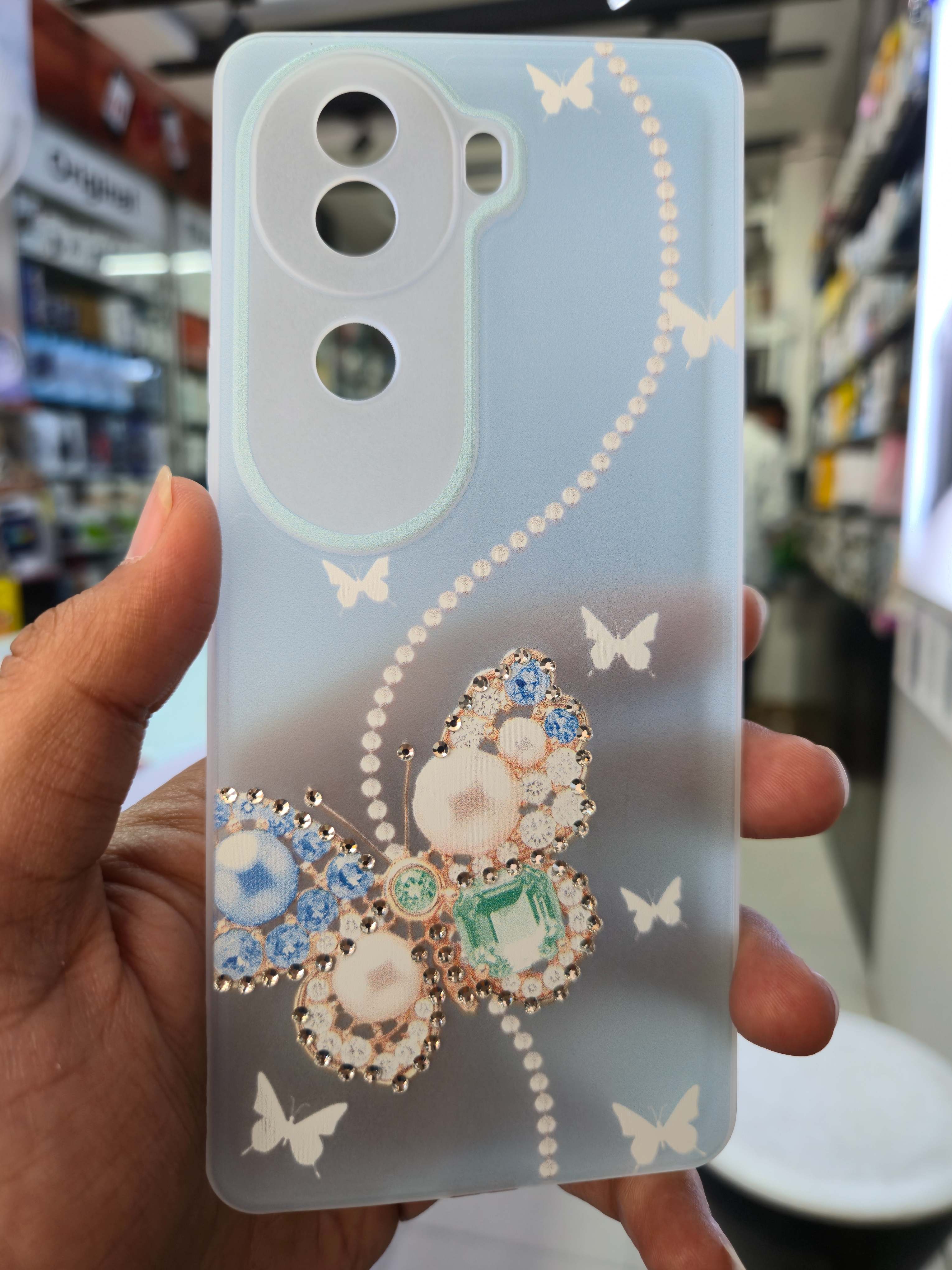 Butterfly Diamond Case Cover (Vivo)