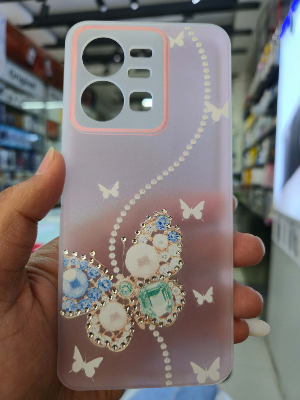 Butterfly Diamond Case Cover (Vivo)