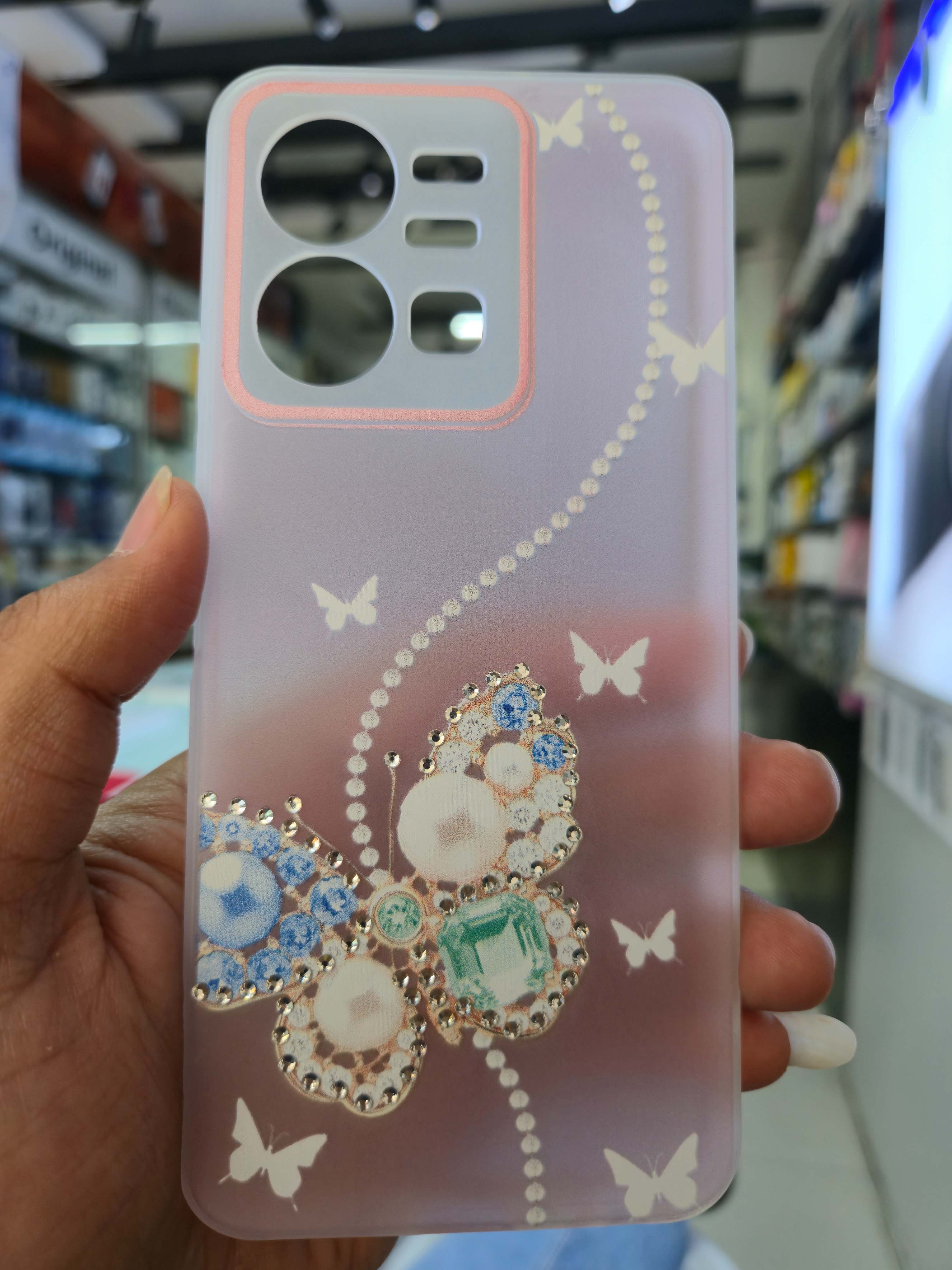 Butterfly Diamond Case Cover (Vivo)