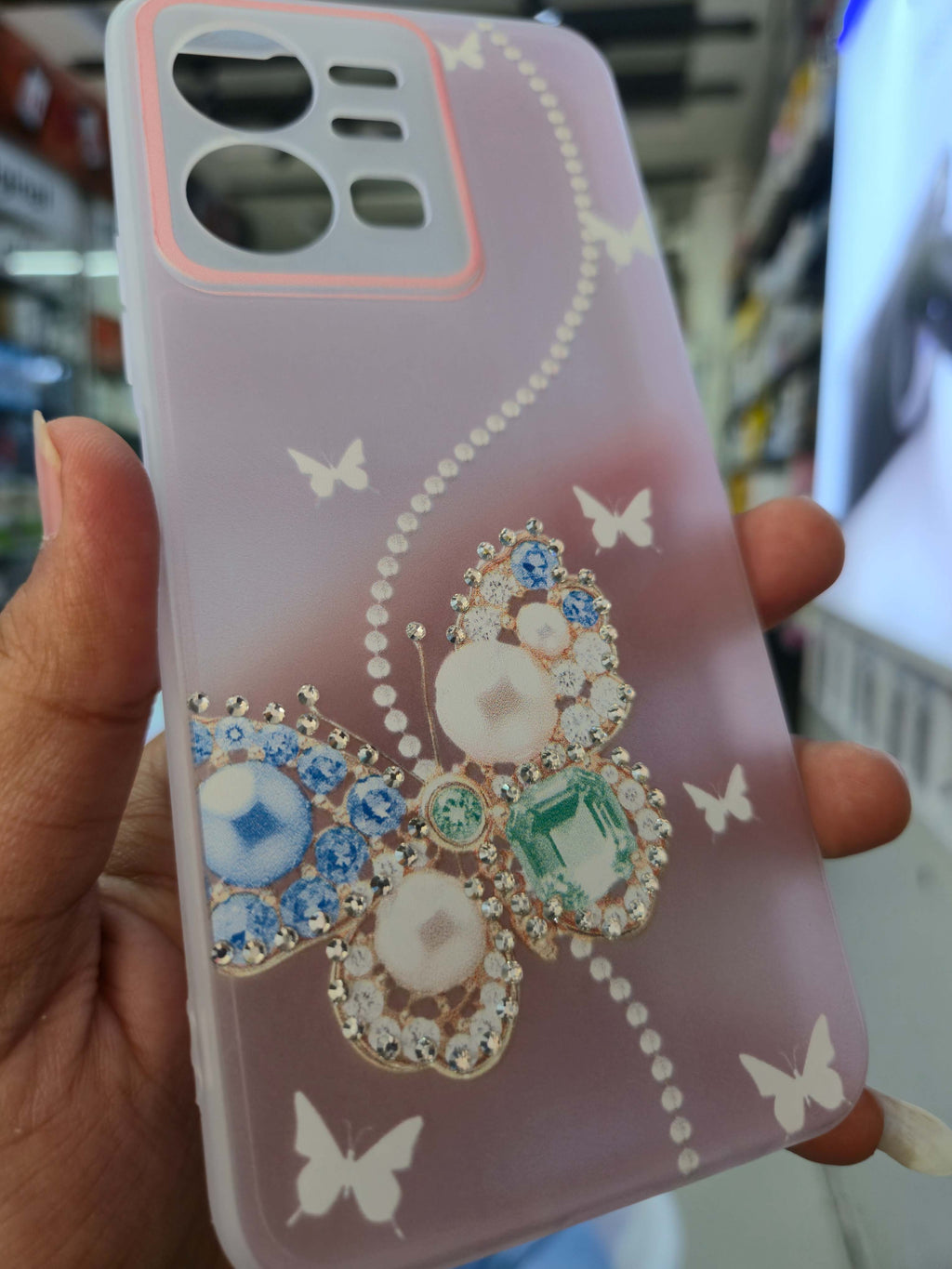 Butterfly Diamond Case Cover (Vivo)