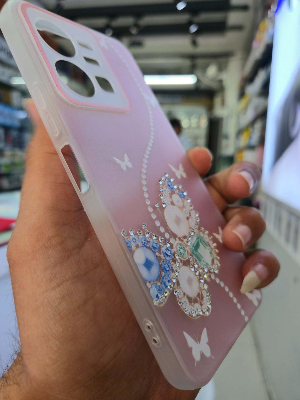 Butterfly Diamond Case Cover (Vivo)