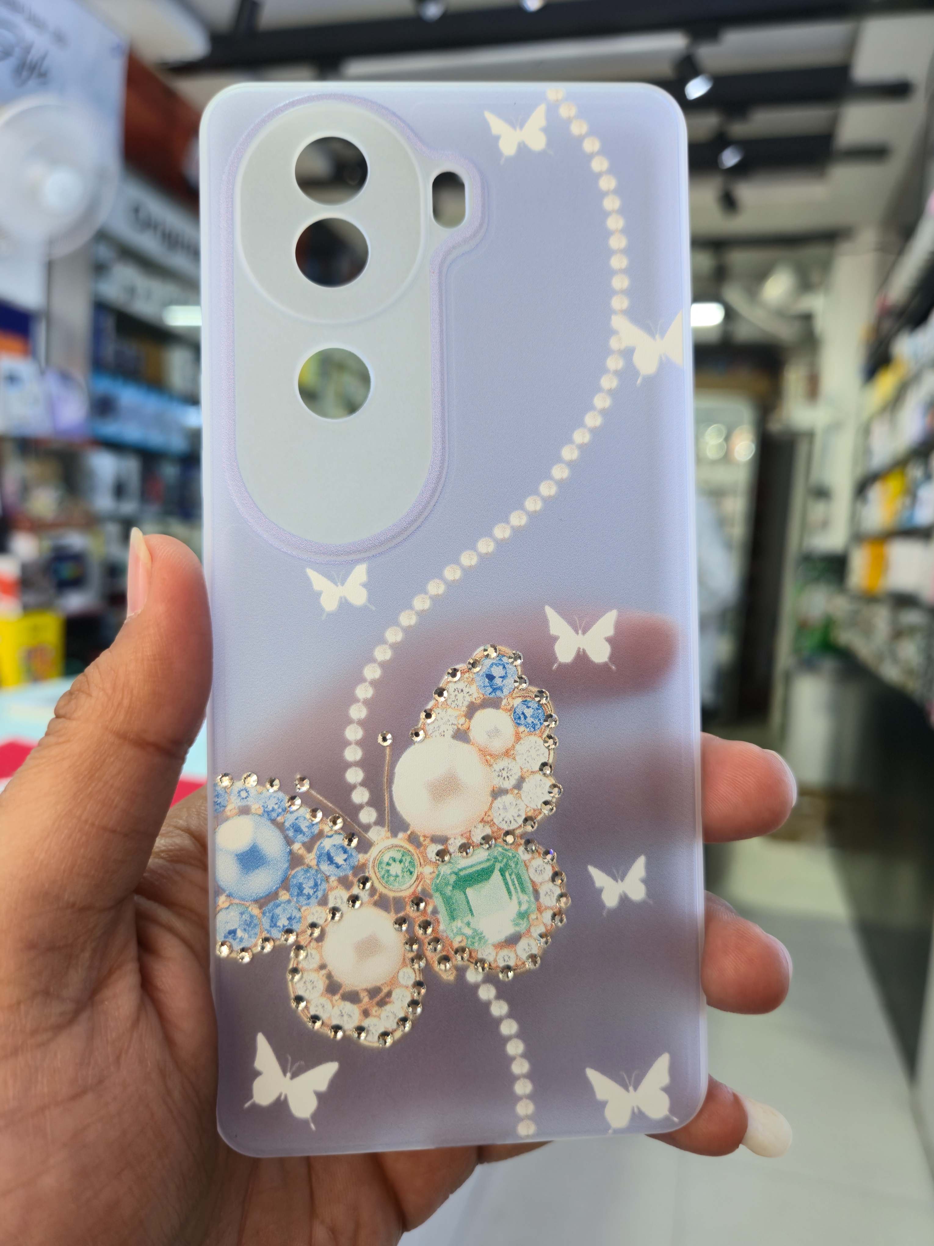 Butterfly Diamond Case Cover (Vivo)