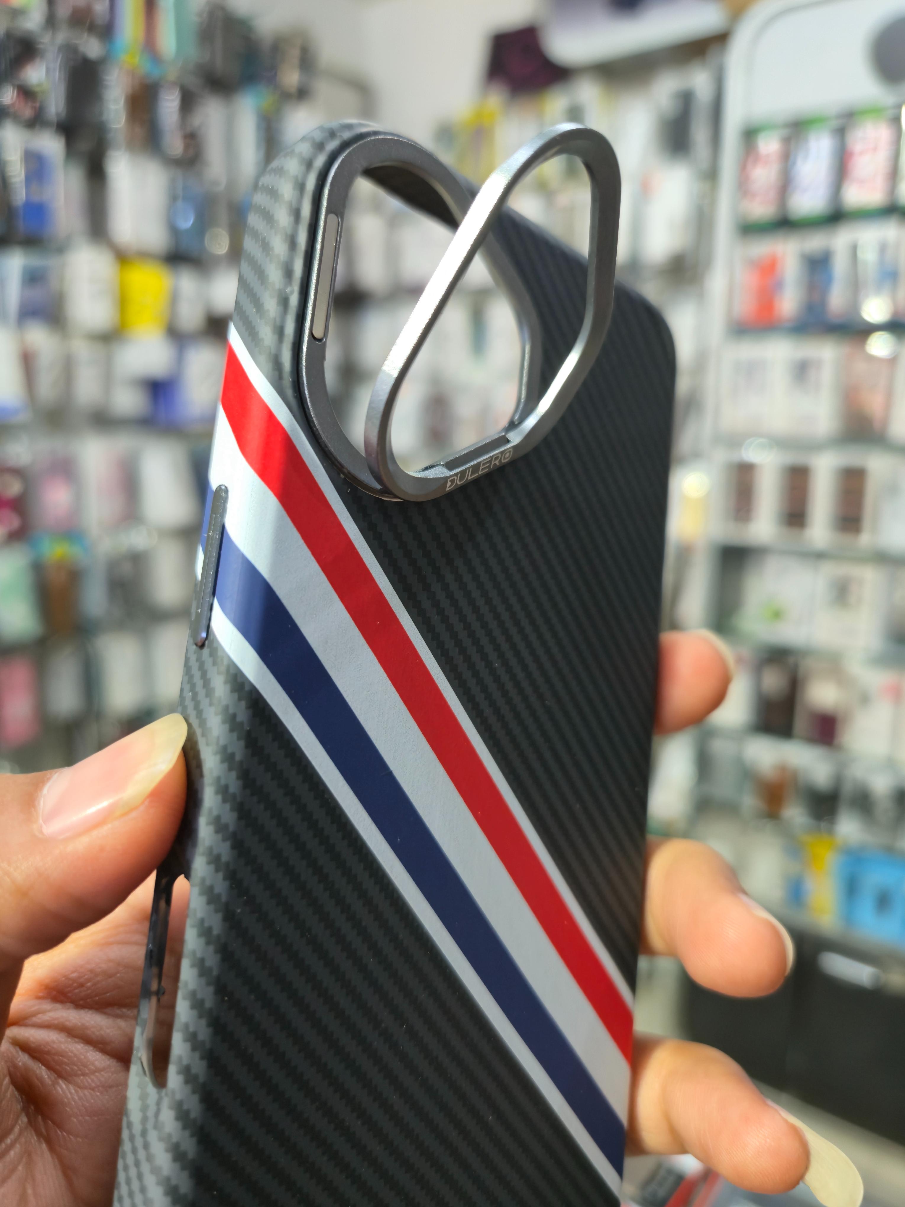 Dulero Premium Carbon Fiber Stripe Back Cover