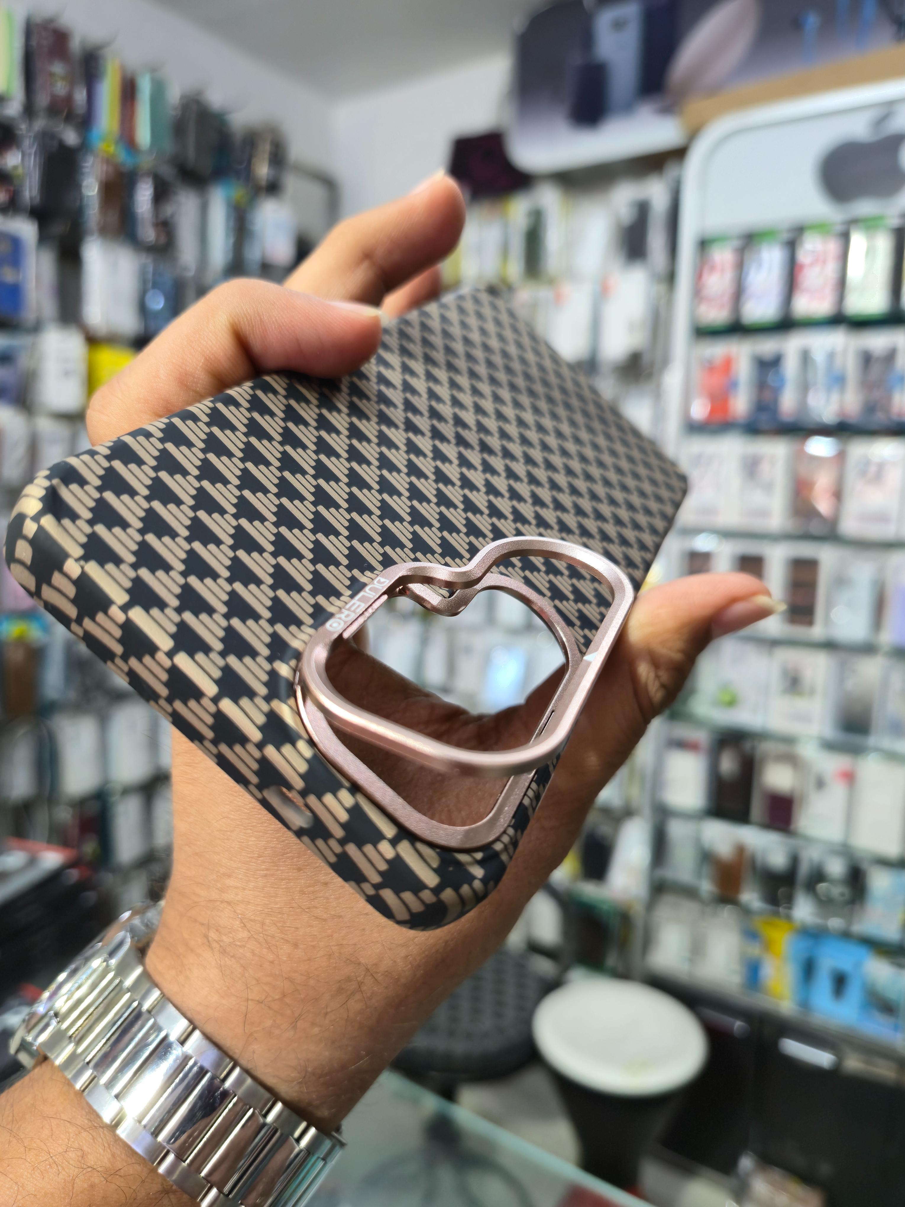 Dulero Premium Pattern Back Cover (Black & Gold Design)