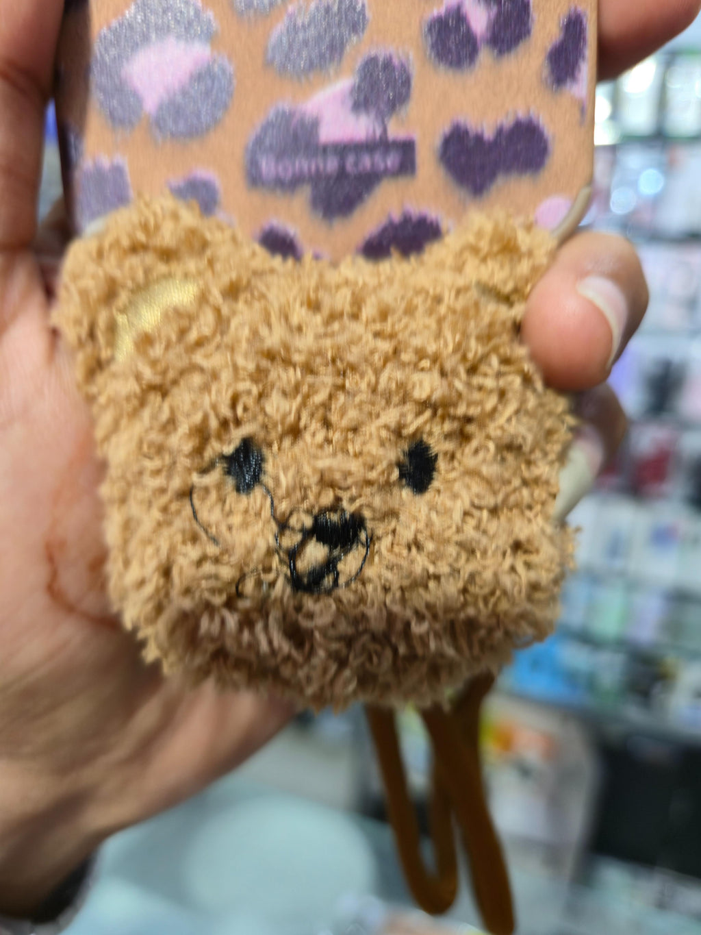 Cute Teddy Leopard Print Back Cover (Brown)