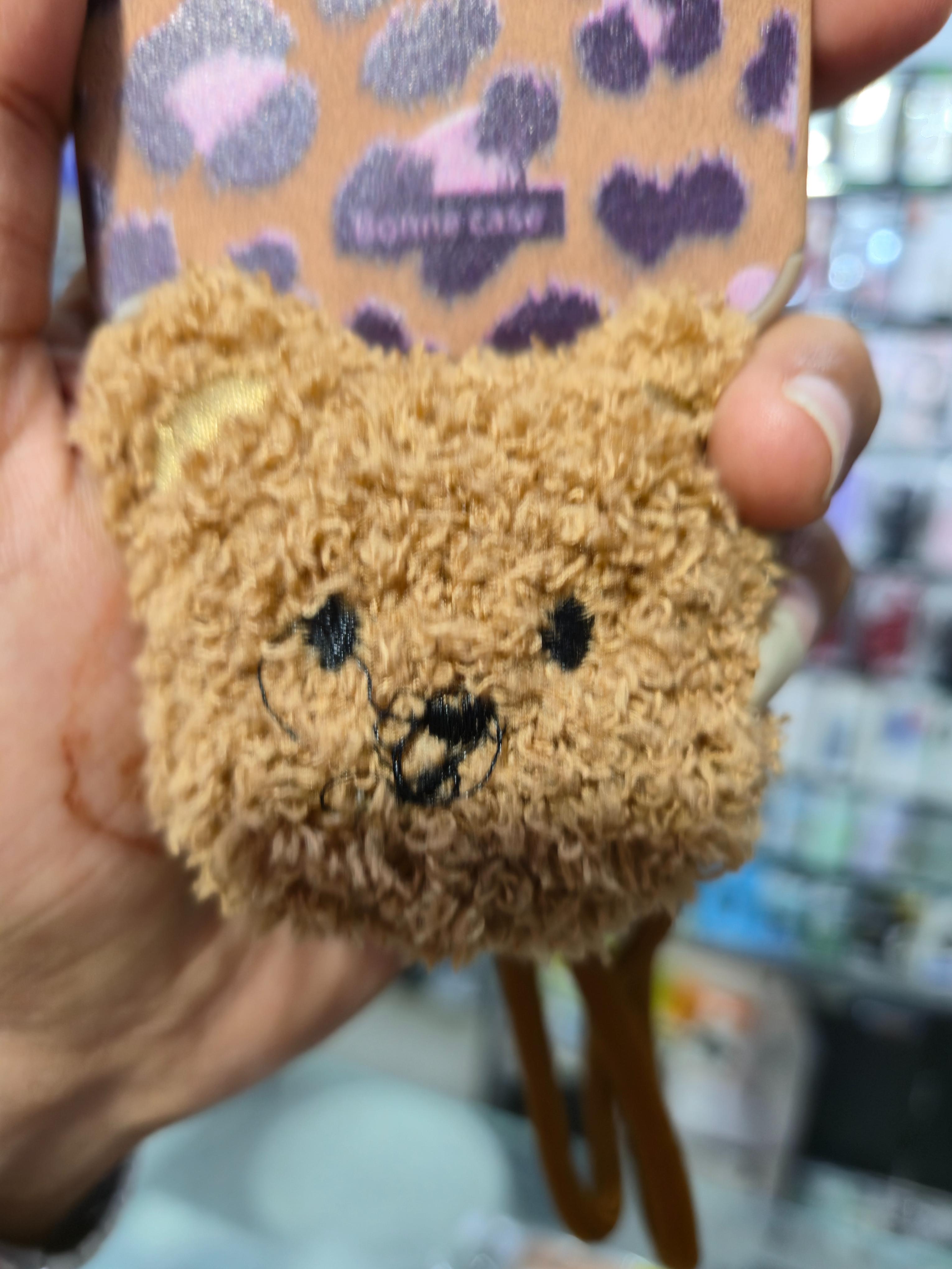 Cute Teddy Leopard Print Back Cover (Brown)