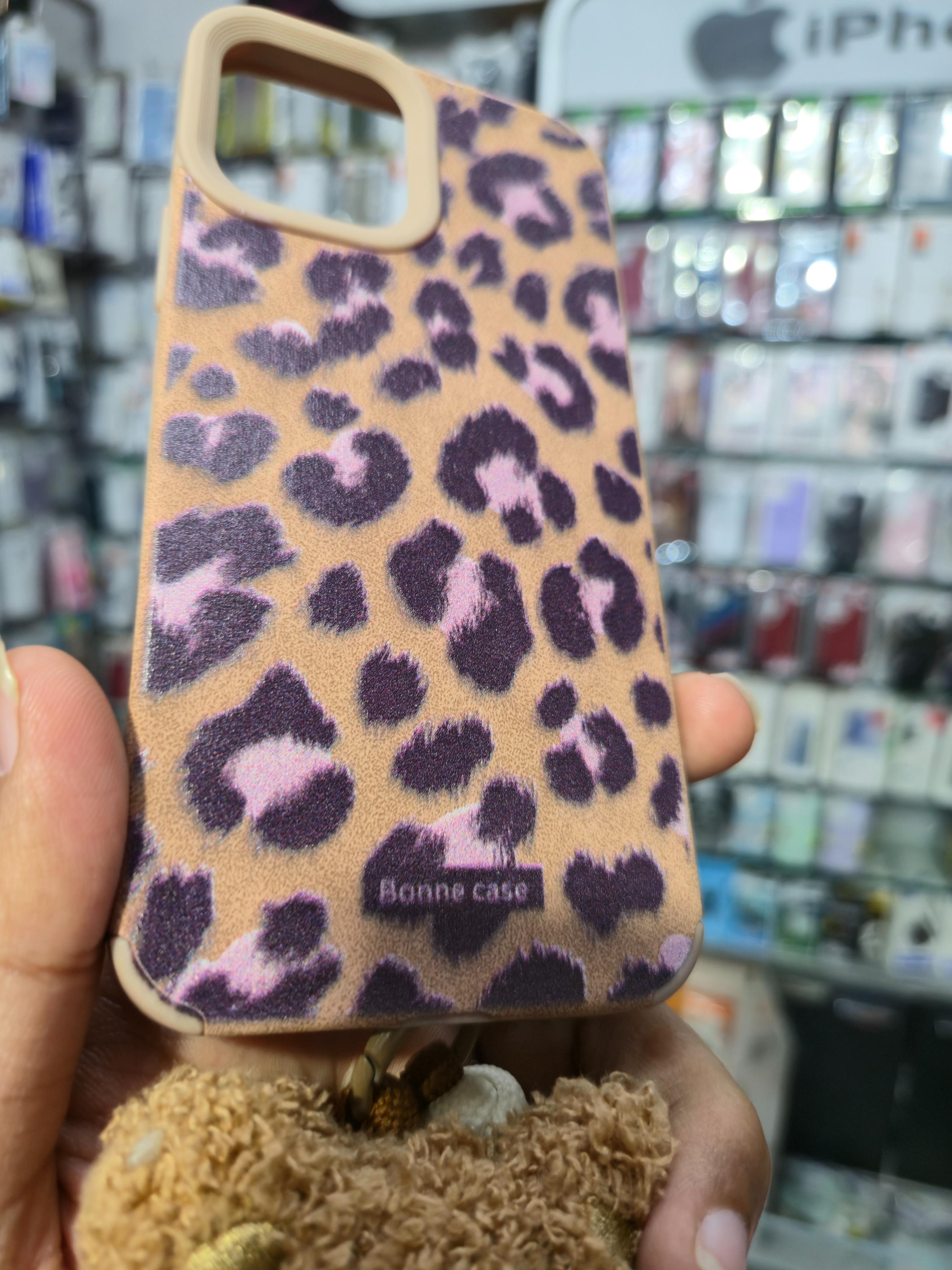 Cute Teddy Leopard Print Back Cover (Brown)