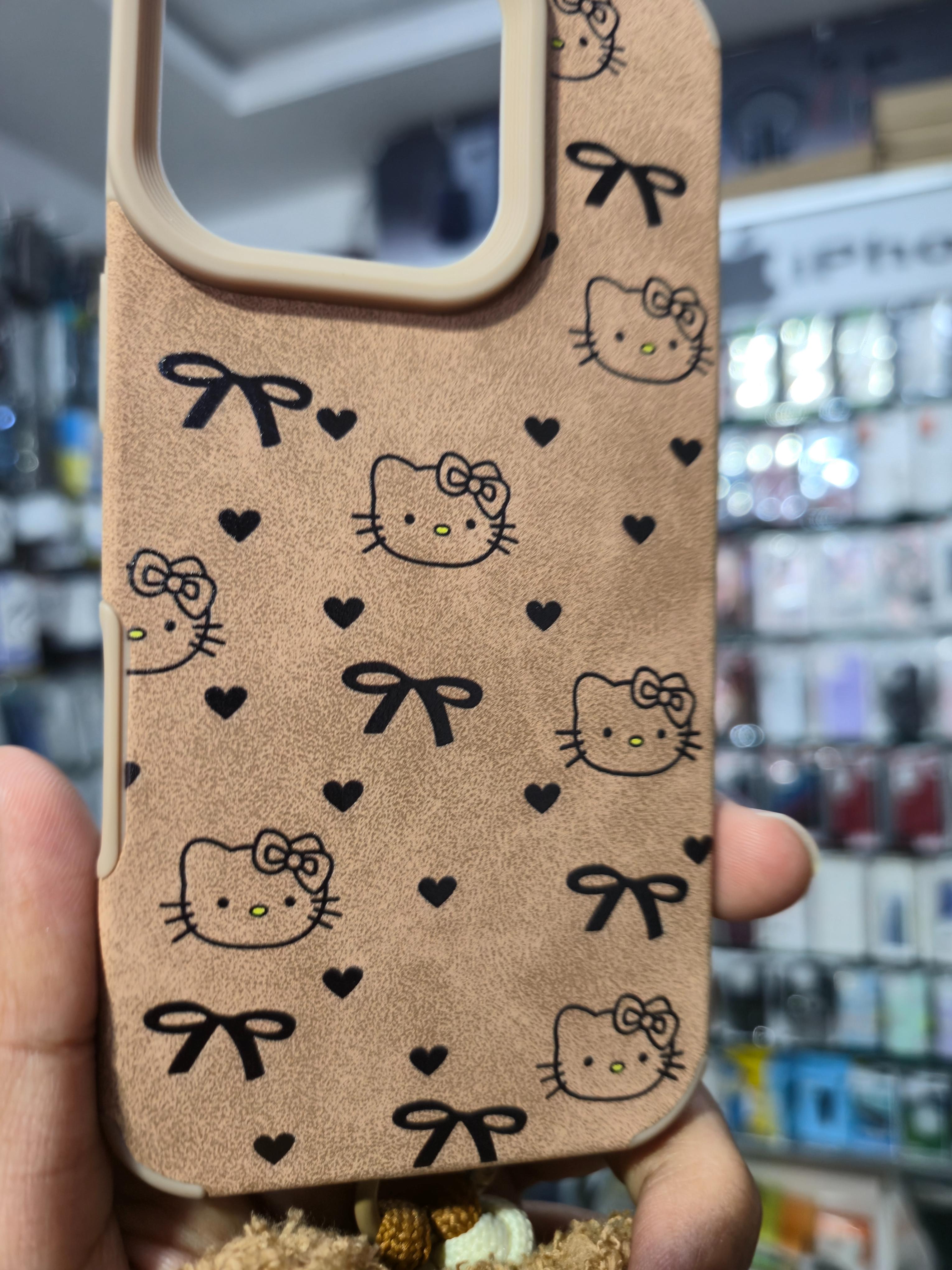 Cute Teddy Cartoon Print Back Cover (Brown)