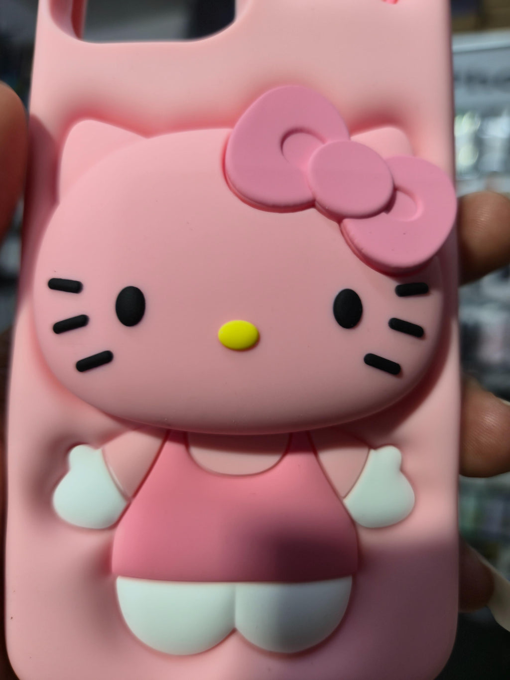 Hello Kitty 3D Cartoon Silicone Back Cover (Pink)