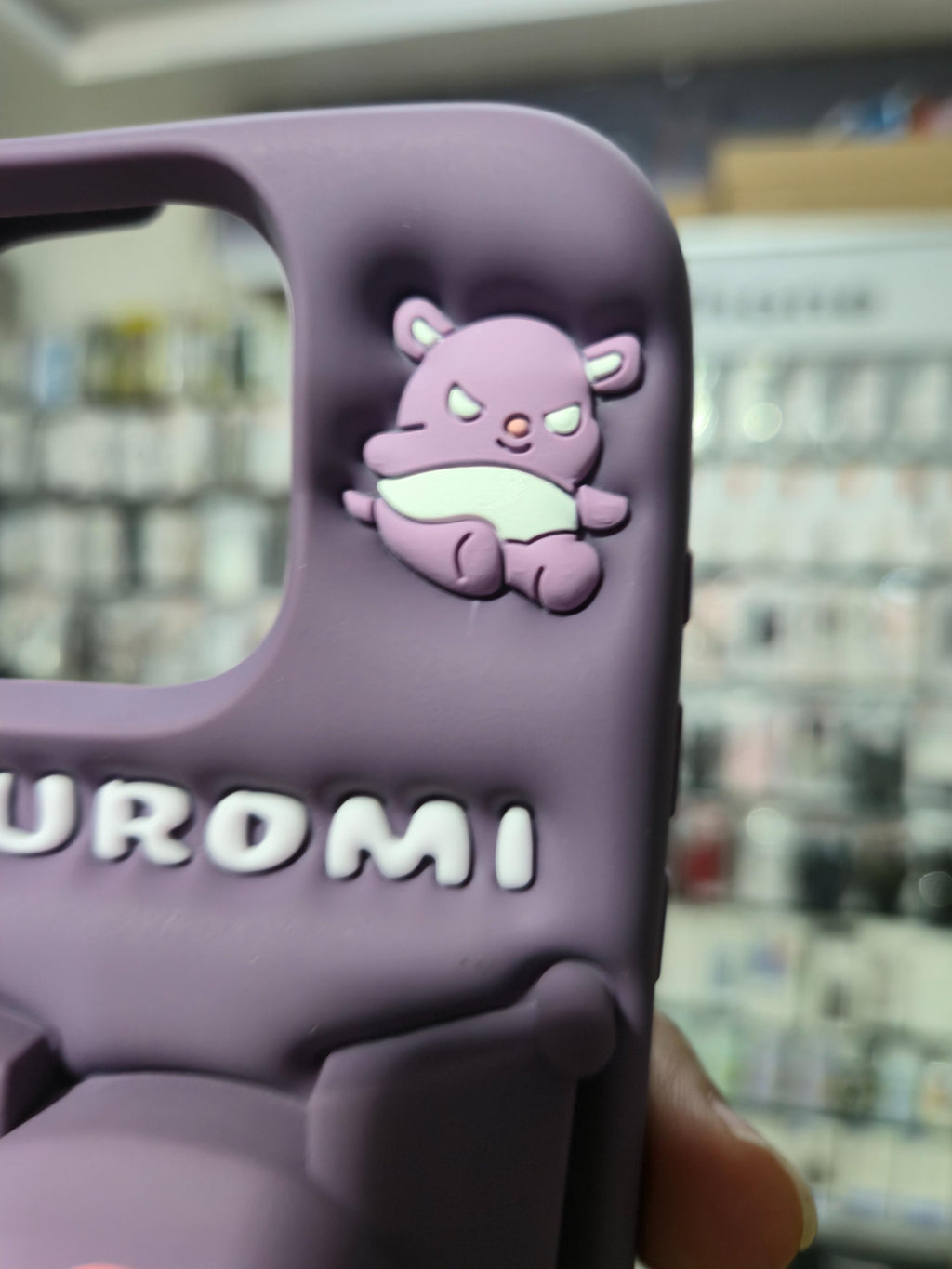 Kuromi 3D Cartoon Silicone Back Cover (Purple)