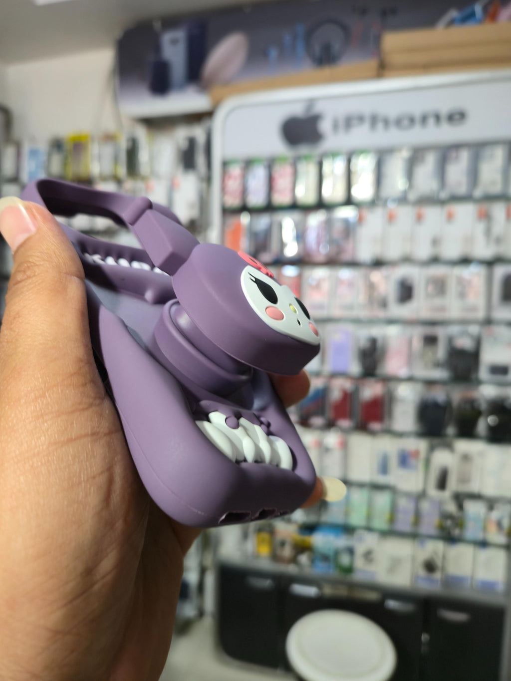 Kuromi 3D Cartoon Silicone Back Cover (Purple)