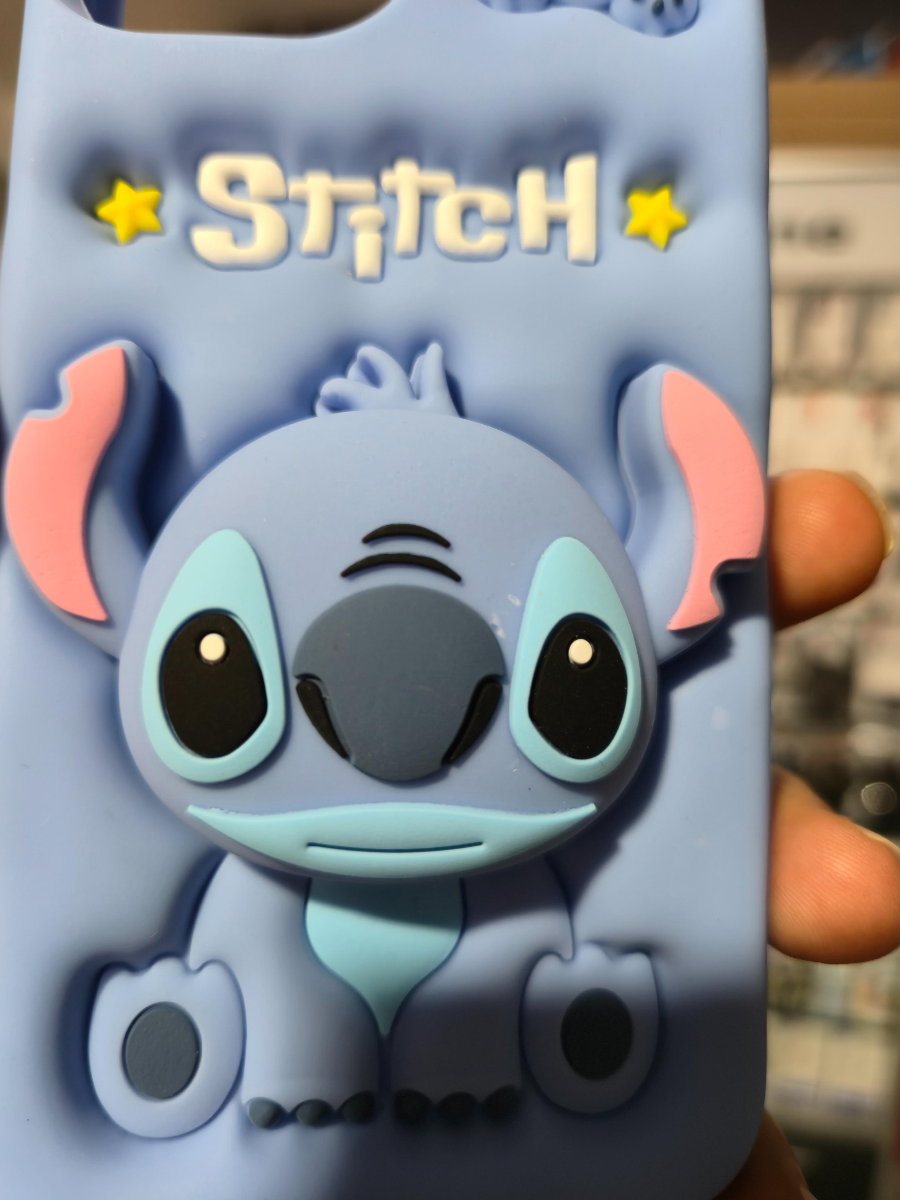 Stitch 3D Cartoon Silicone Back Cover (Blue)