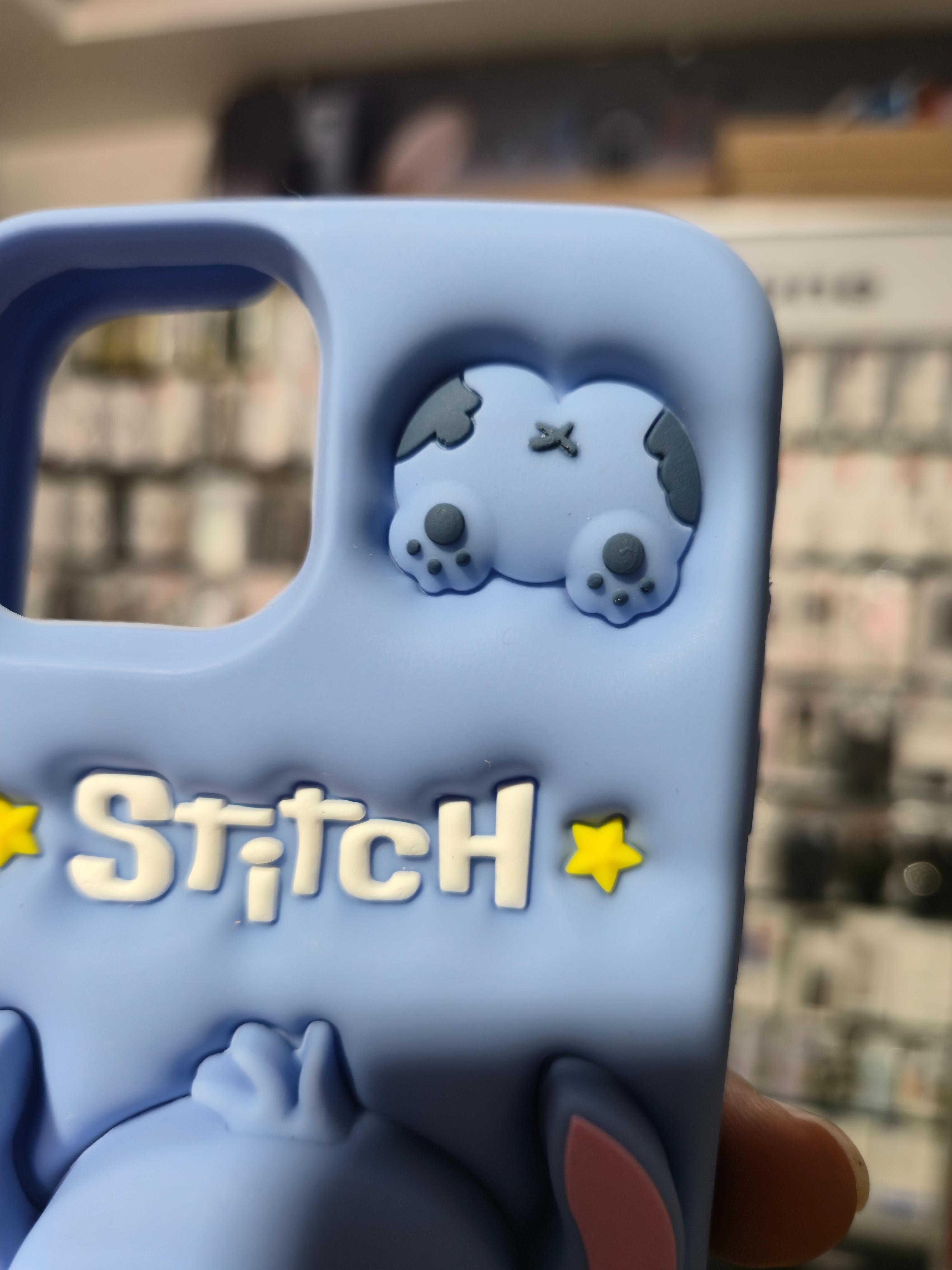 Stitch 3D Cartoon Silicone Back Cover (Blue)
