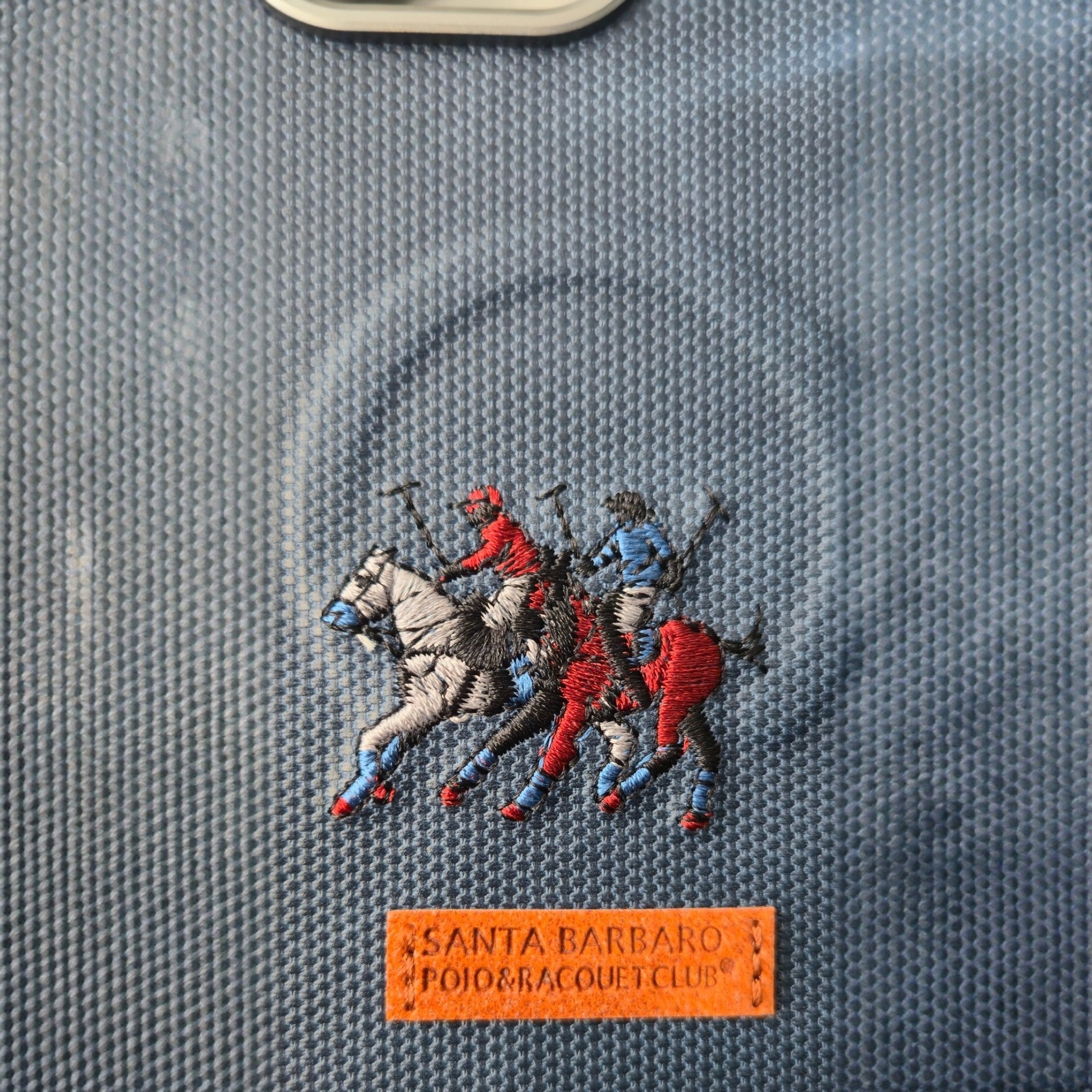 Santa Barbaro Polo & Racquet Club Premium Embroidered Fabric Texture Case