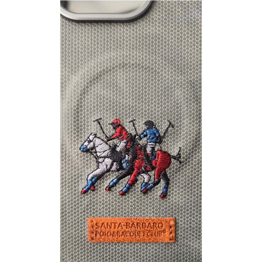 Santa Barbaro Polo & Racquet Club Premium Embroidered Fabric Texture Case
