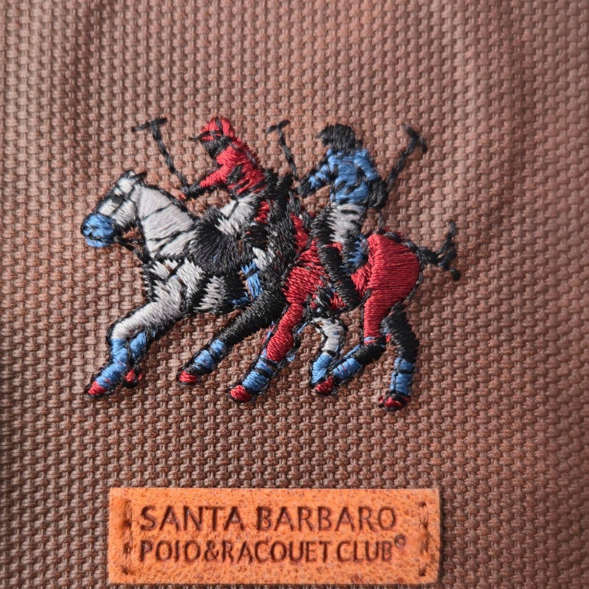Santa Barbaro Polo & Racquet Club Premium Embroidered Fabric Texture Case