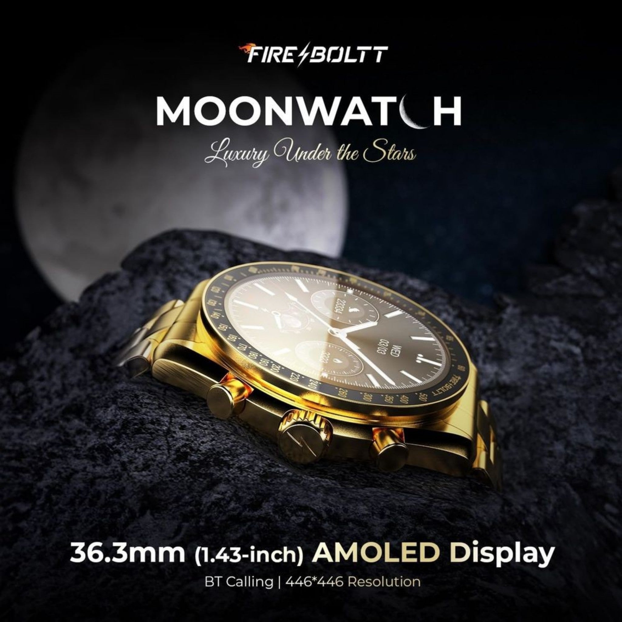 Fire-Boltt Spacewatch 36.3mm (1.43 inch) Amoled Display Smartwatch