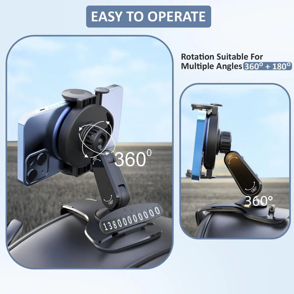 ModishOmbre® Speedometer Magnetic Car Phone Holder | Dual Support & Strong Suction