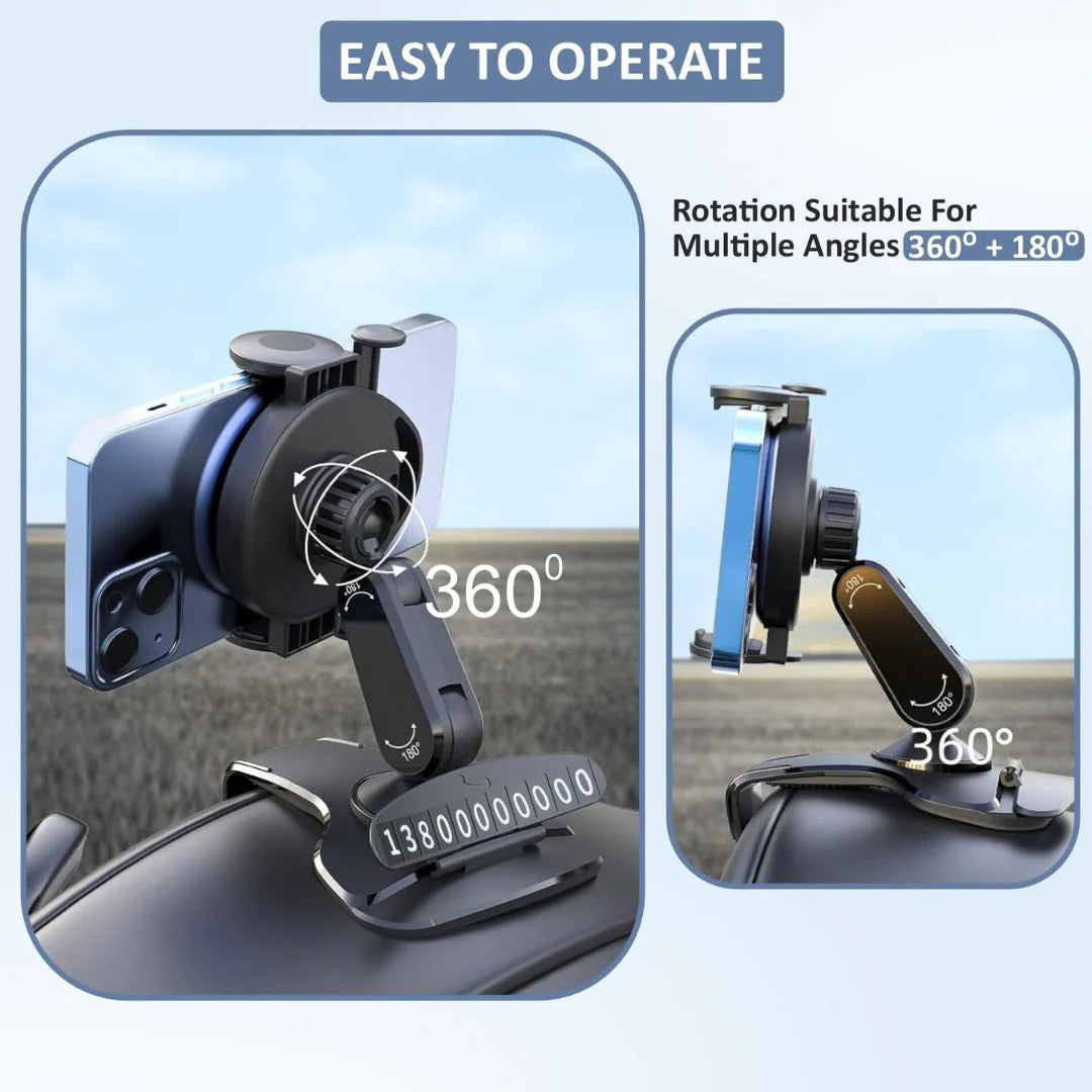 ModishOmbre® Speedometer Magnetic Car Phone Holder | Dual Support & Strong Suction