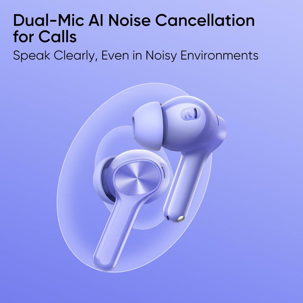 realme Buds T200 Lite Bluetooth in Ear Earbuds,4 Mic, AI ENC for Calls