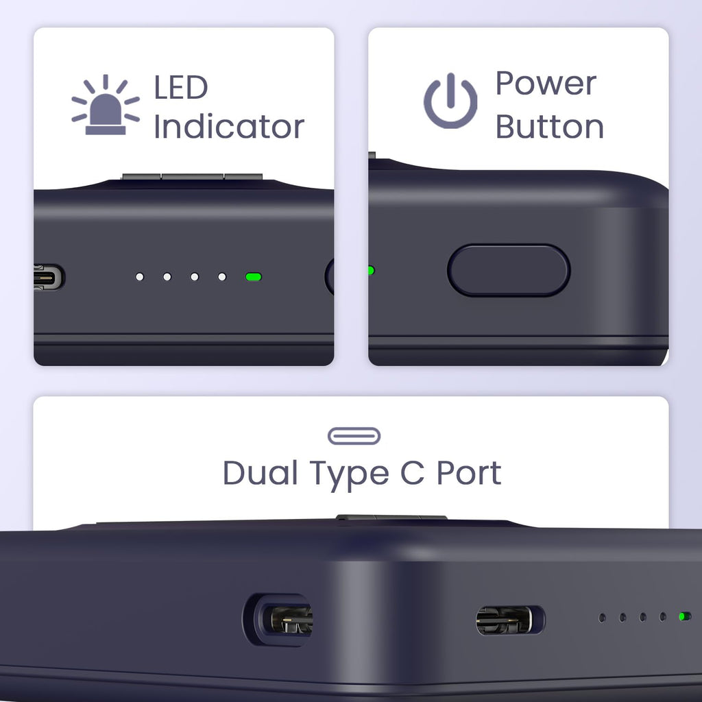 Portronics Revvo 15W Magsafe Wireless Powerbank 10000mAh Fast Charging Powerbank