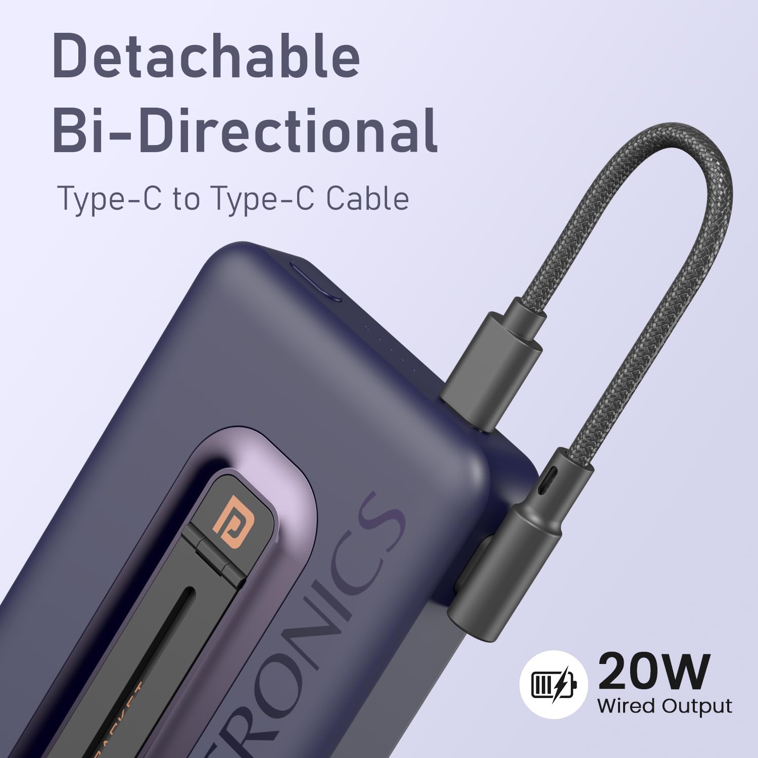 Portronics Revvo 15W Magsafe Wireless Powerbank 10000mAh Fast Charging Powerbank