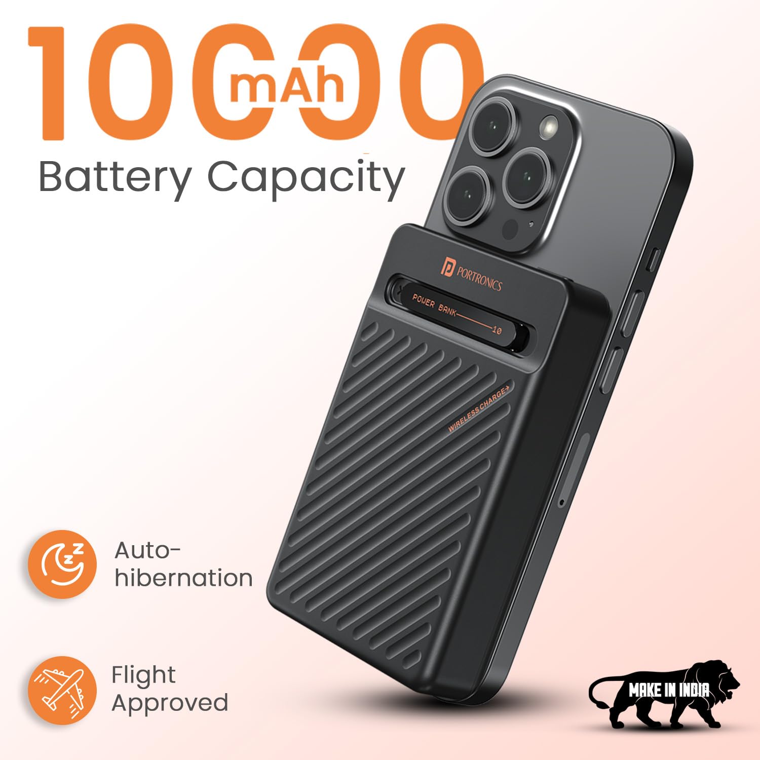 Portronics Chyro 10000mAh 15W Magnetic Wireless Fast Charging