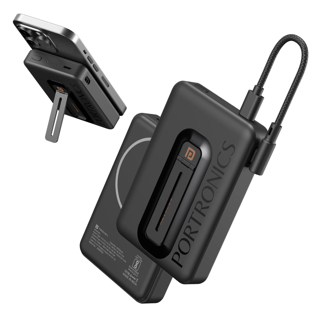 Portronics Revvo 15W Magsafe Wireless Powerbank 10000mAh Fast Charging Powerbank