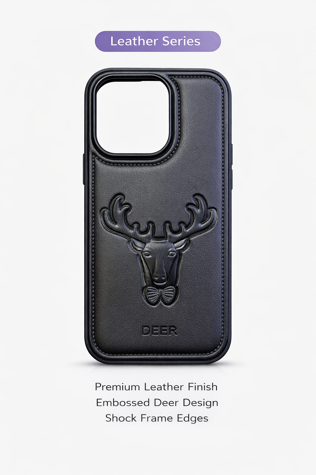 Deer Designer Leather Finish Mobile Cover