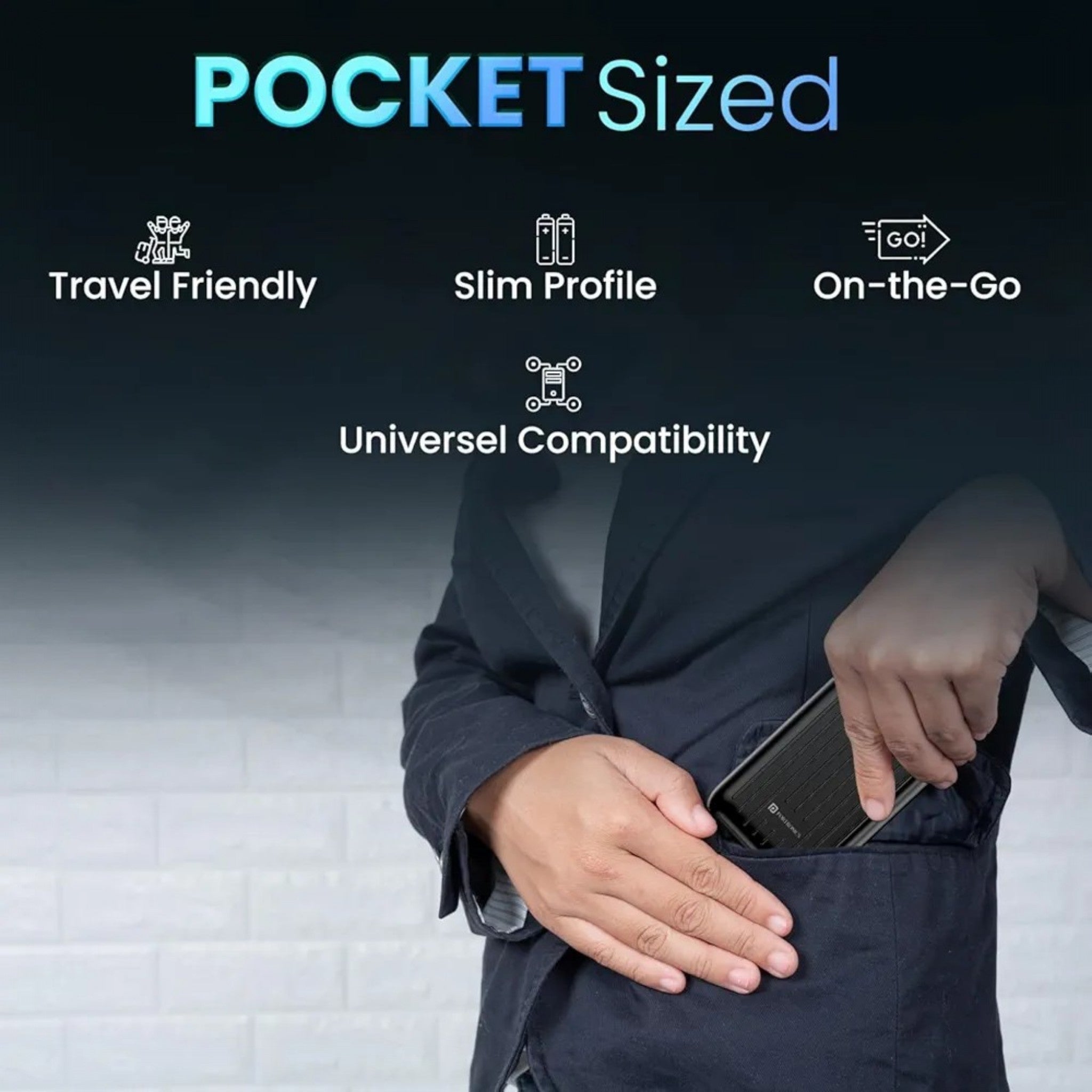 Portronics Zapcell 10k 10000mAh 22.5W Pocket Size Nano Powerbank