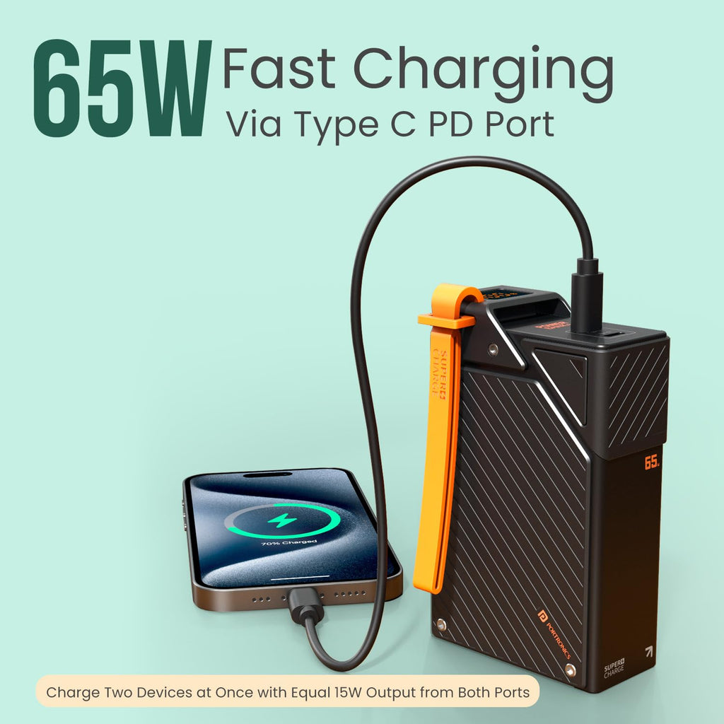 Portronics 65W Halley 20K 20000mAh Fast Charging Powerbank