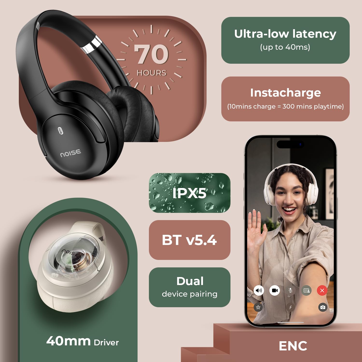 Noise Airwave Max 4 Wireless Over Ear Headphones