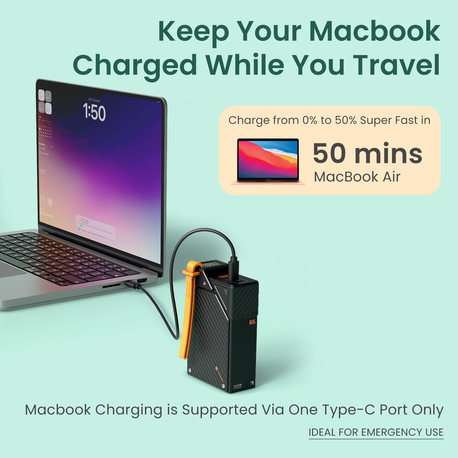 Portronics 65W Halley 20K 20000mAh Fast Charging Powerbank