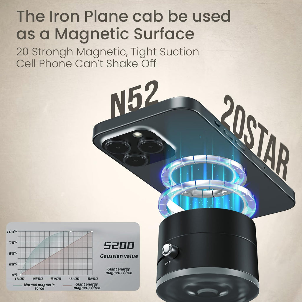 Portronics Hold X Magnetic Vacuum Suction Mobile Holder,