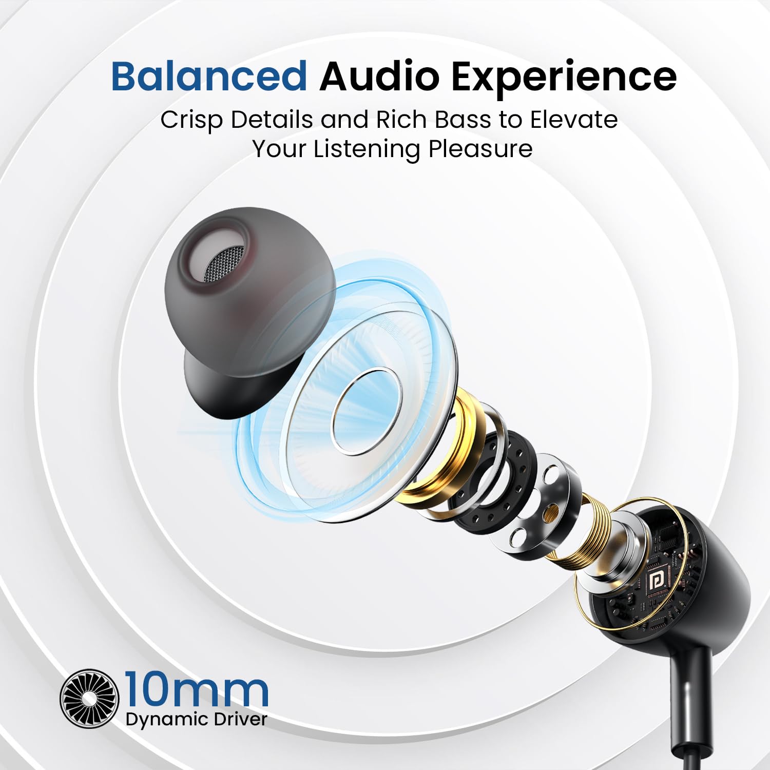 Portronics Harmonics Z10 in Ear Bluetooth black