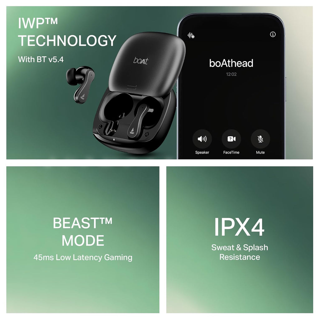 Boat Airdopes 313 Carbon Black