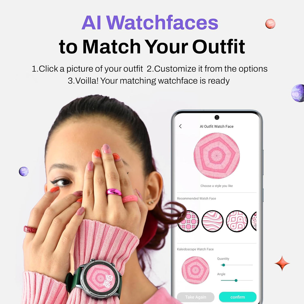 Fitshot 1.32" Round CosmicDisplay 360 * 360 High Resolution with BT Calling Smartwatch