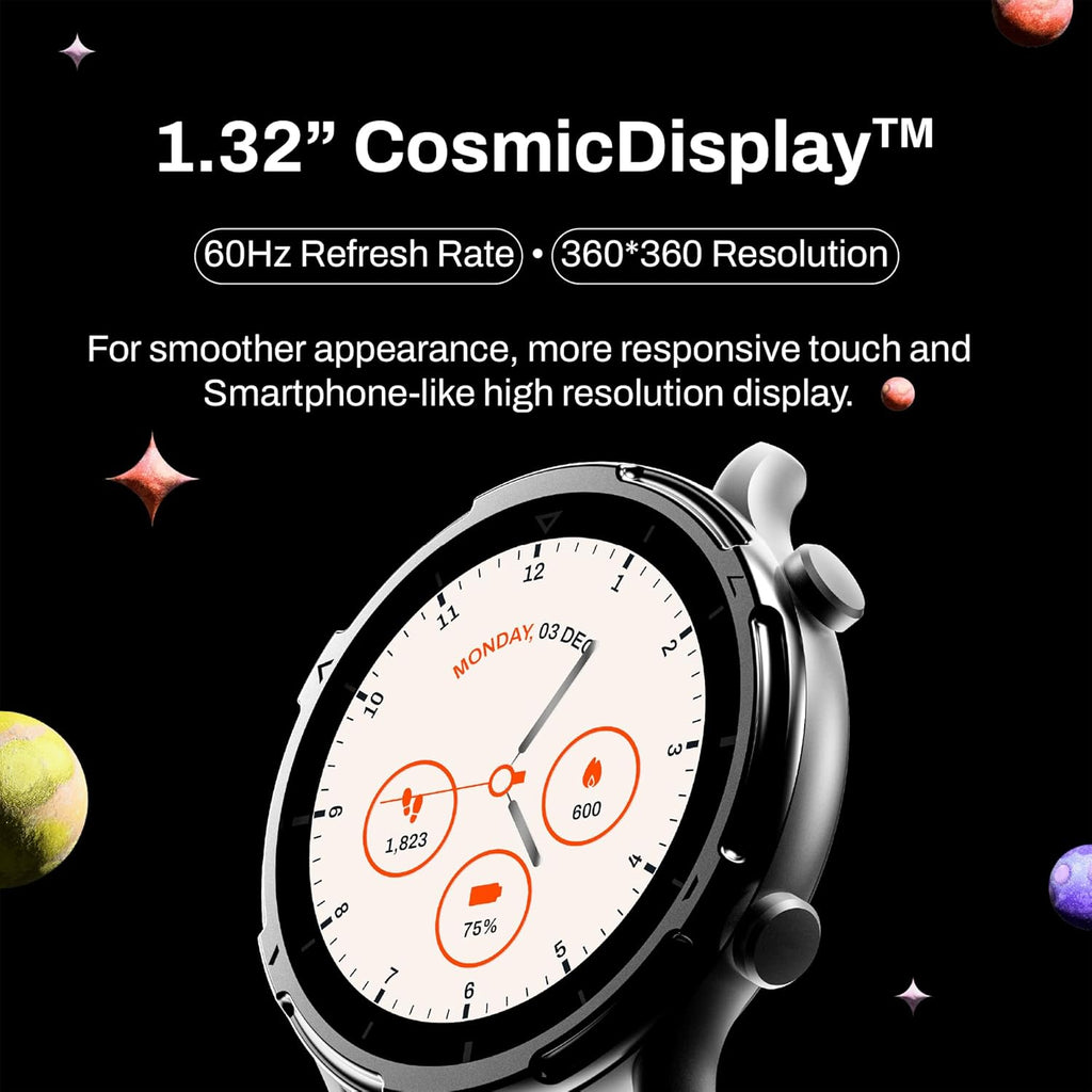 Fitshot 1.32" Round CosmicDisplay 360 * 360 High Resolution with BT Calling Smartwatch