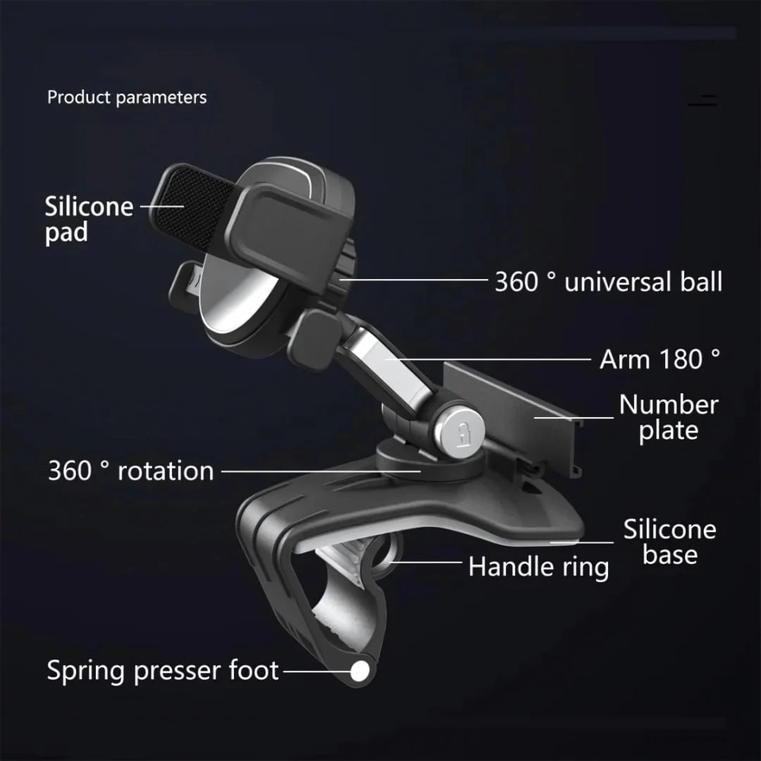 ModishOmbre® Speedometer Magnetic Car Phone Holder | Dual Support & Strong Suction