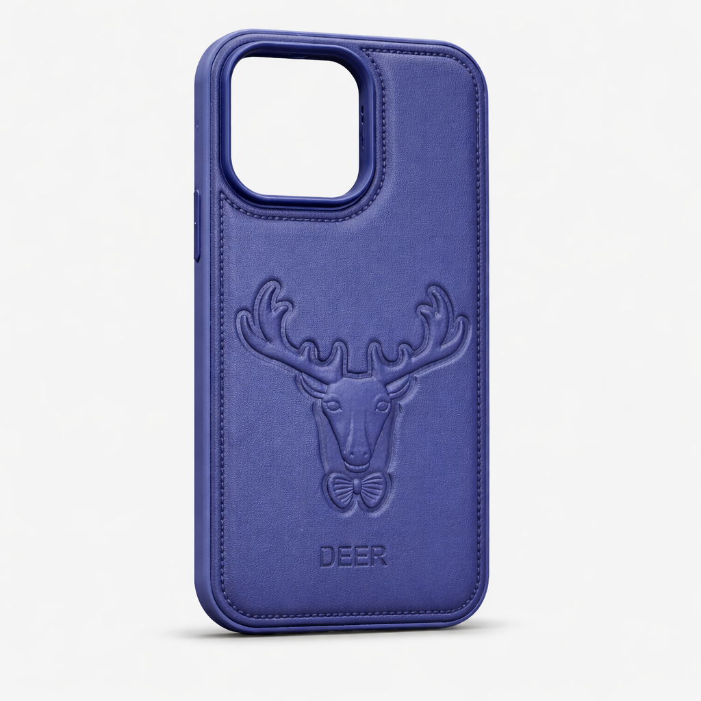 Deer Designer Leather Finish Mobile Cover