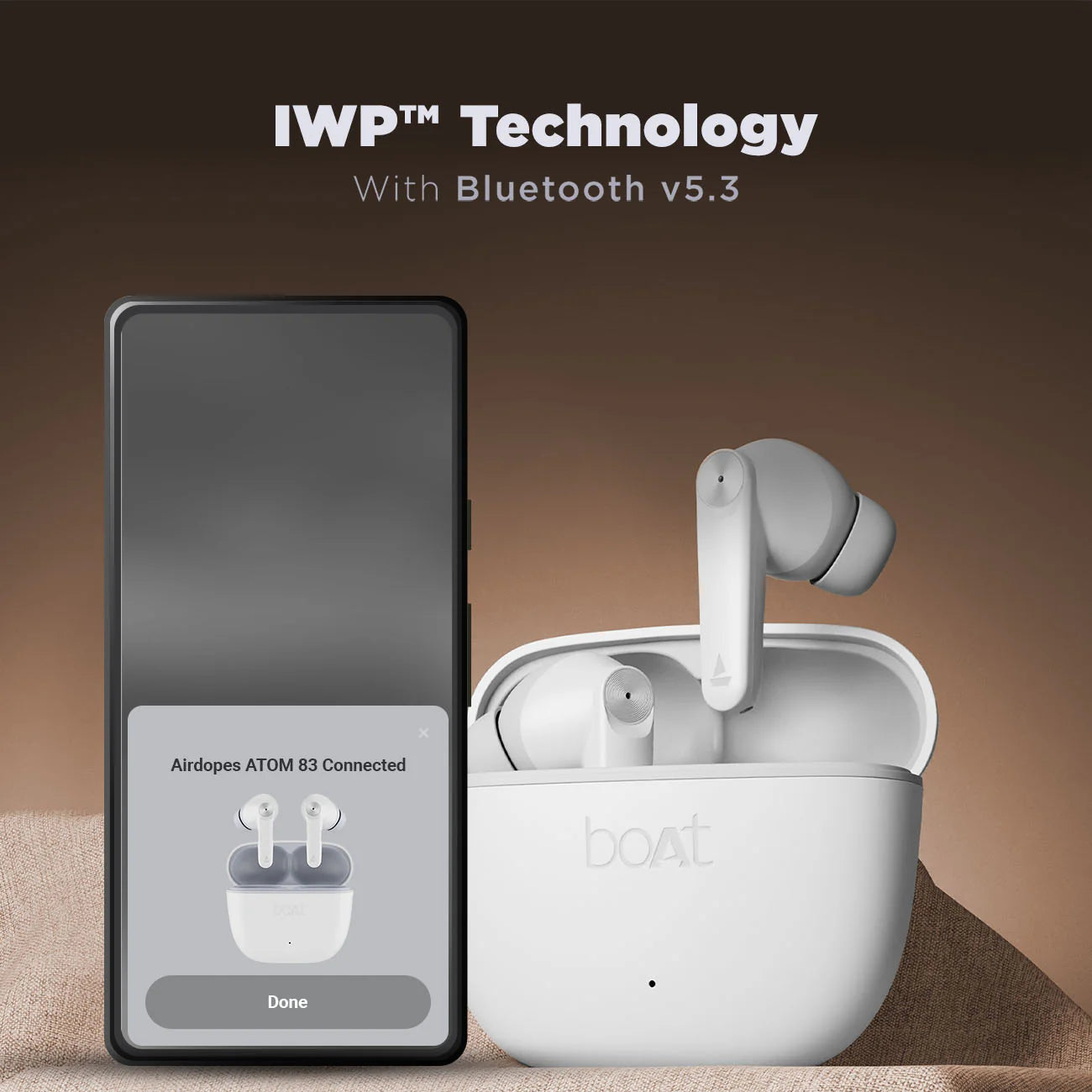 Boat Airdopes Atom 83 White