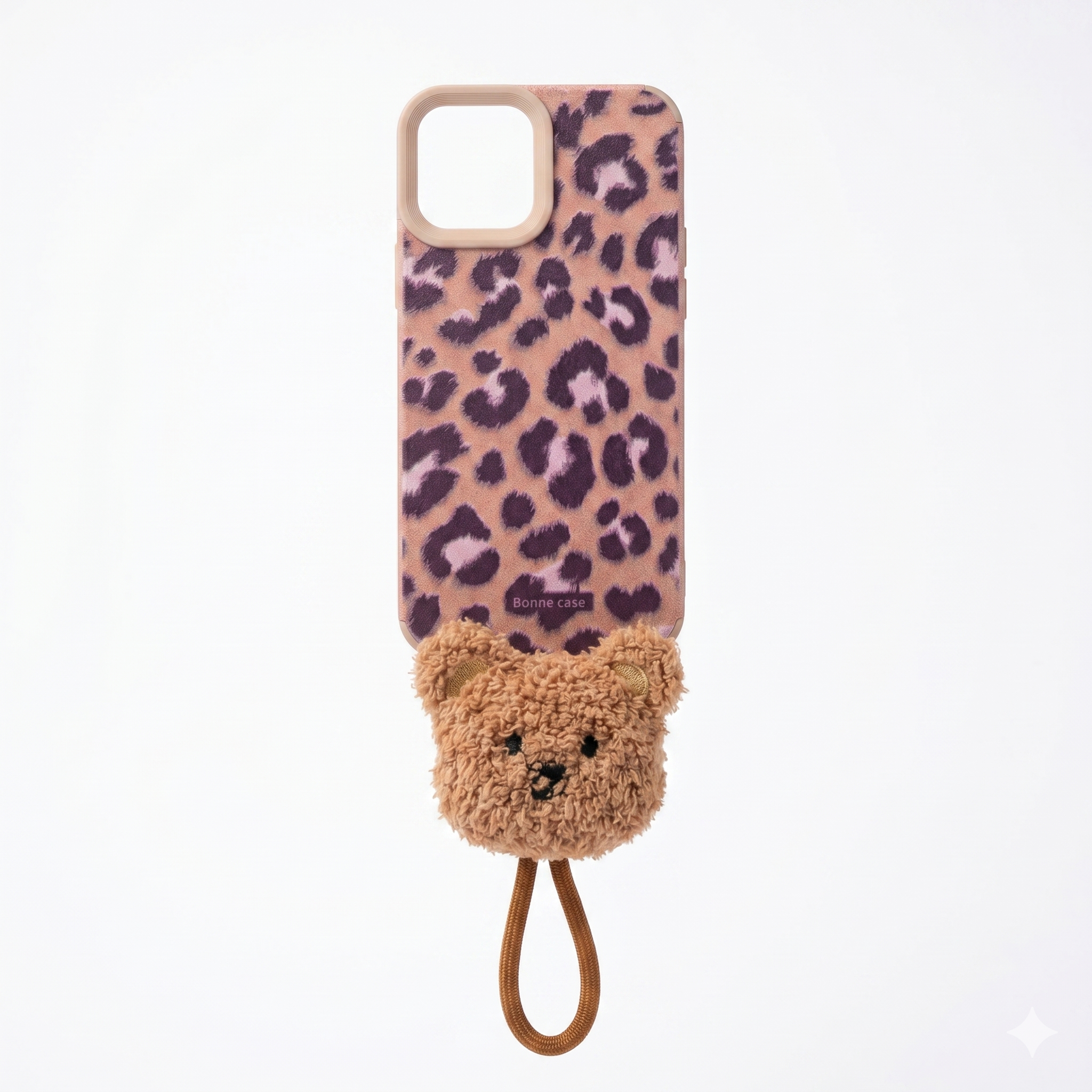 Cute Teddy Leopard Print Back Cover (Brown)