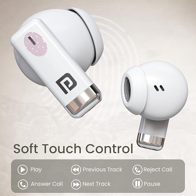 Portronics Twins one in Ear Earbuds with Deep Bass, Upto 30 Hours Playtime,13mm Dynamic Driver