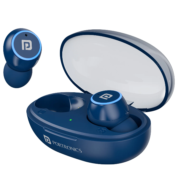 Portronics Harmonics Twins S13 In Ear True Wireless Earbuds - Mic, Blue