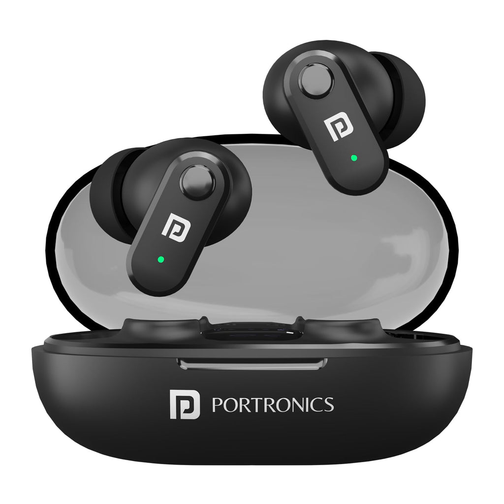 Portronics Harmonics Twins S16 in Ear Wireless TWS Earbuds with 24 Hrs Playtime