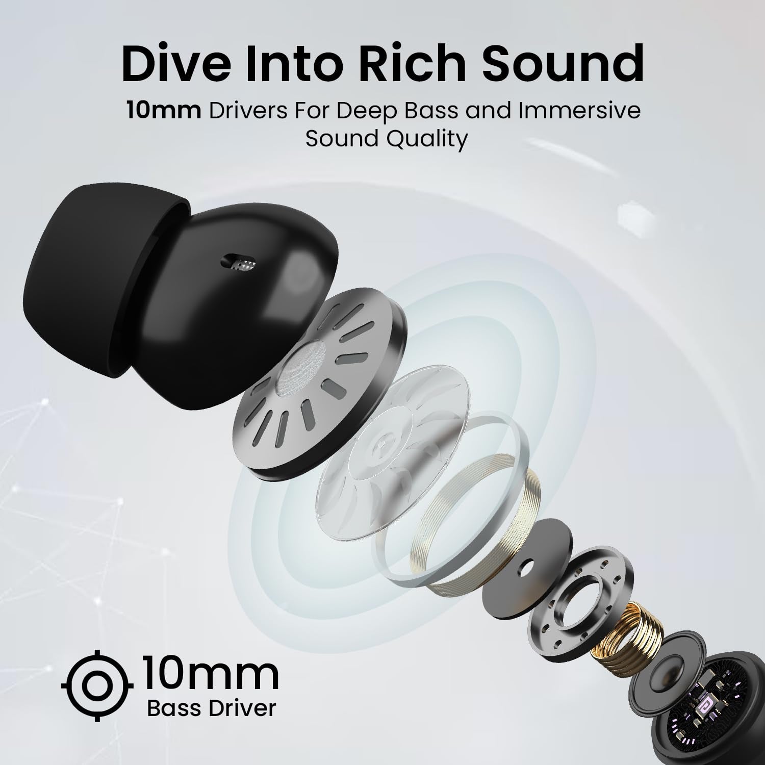 Portronics Harmonics Twins S16 in Ear Wireless TWS Earbuds with 24 Hrs Playtime