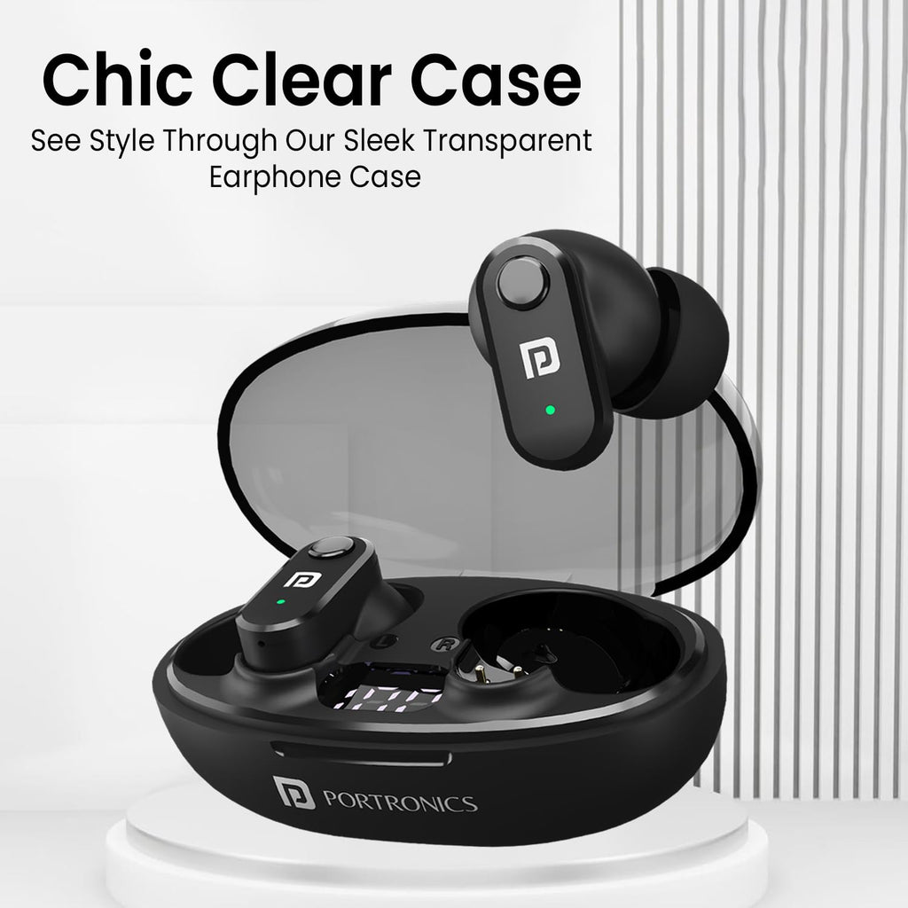 Portronics Harmonics Twins S16 in Ear Wireless TWS Earbuds with 24 Hrs Playtime