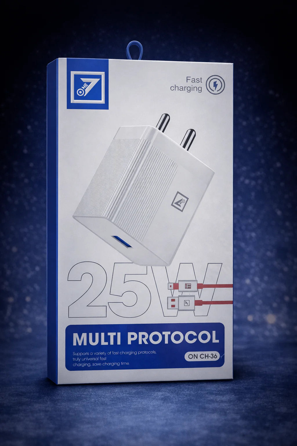 ONE7 25W Fast Charger TYPE C Multi-Protocol USB Wall Charger (Model: ON CH-36)